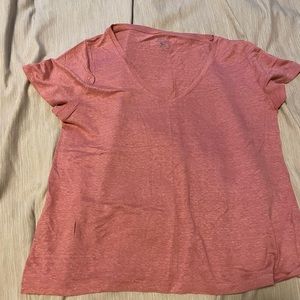 J Crew.  Linen v neck t-shirt.  Size L.